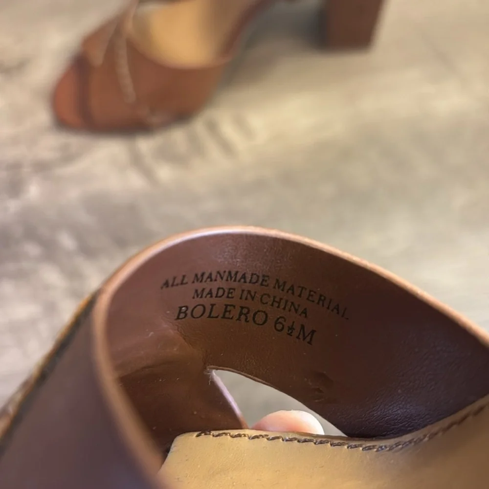 Crown Vintage Tan High Heel Sandals Size 6.5M